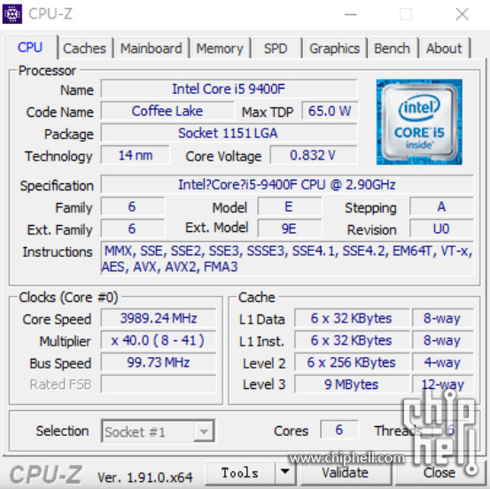 Intel Core i5-10400対Core i5-9400Fのパフォーマンス比較のリーク 