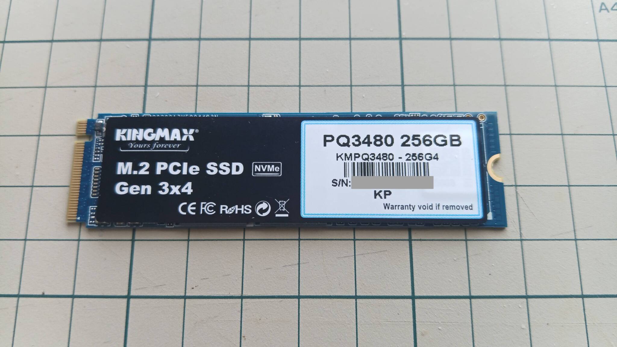 KingMAX NVMe Gen3 SSD 256GB KMPQ3480-256G4レビュー - 自作 KingMAX NVMe Gen3 SSD 256GB KMPQ3480-256G4レビュー - 自作