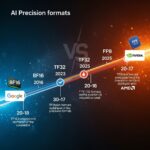 2016年から2025年までのAI精度フォーマットの進化と競争を示すタイムライン