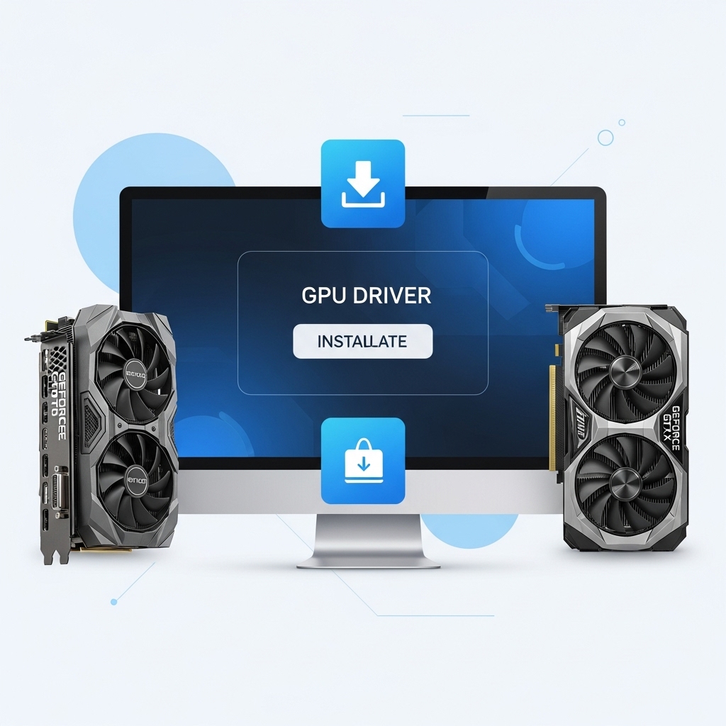 GPUドライバのアップデートをイメージしたビジュアル
