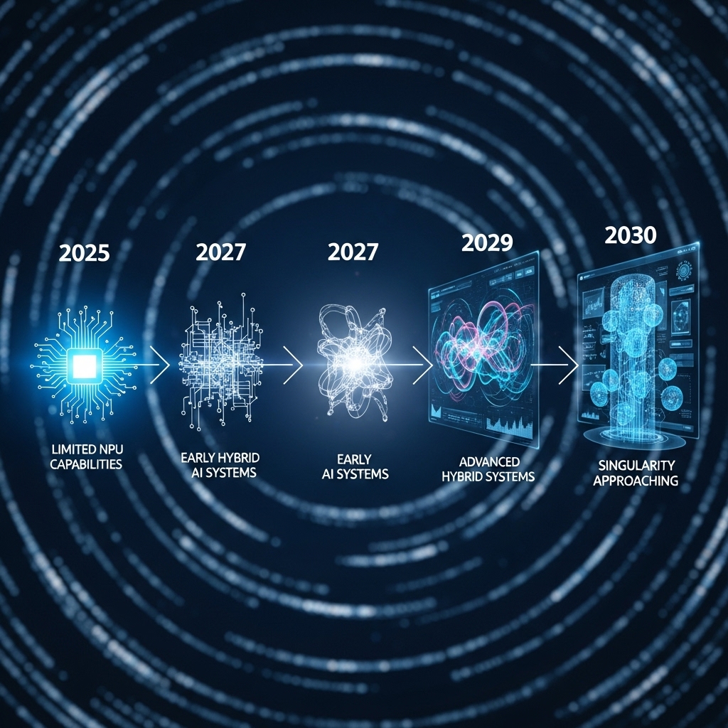 AI技術の進化の未来ビジョン、2025年から2030年までのタイムライン
