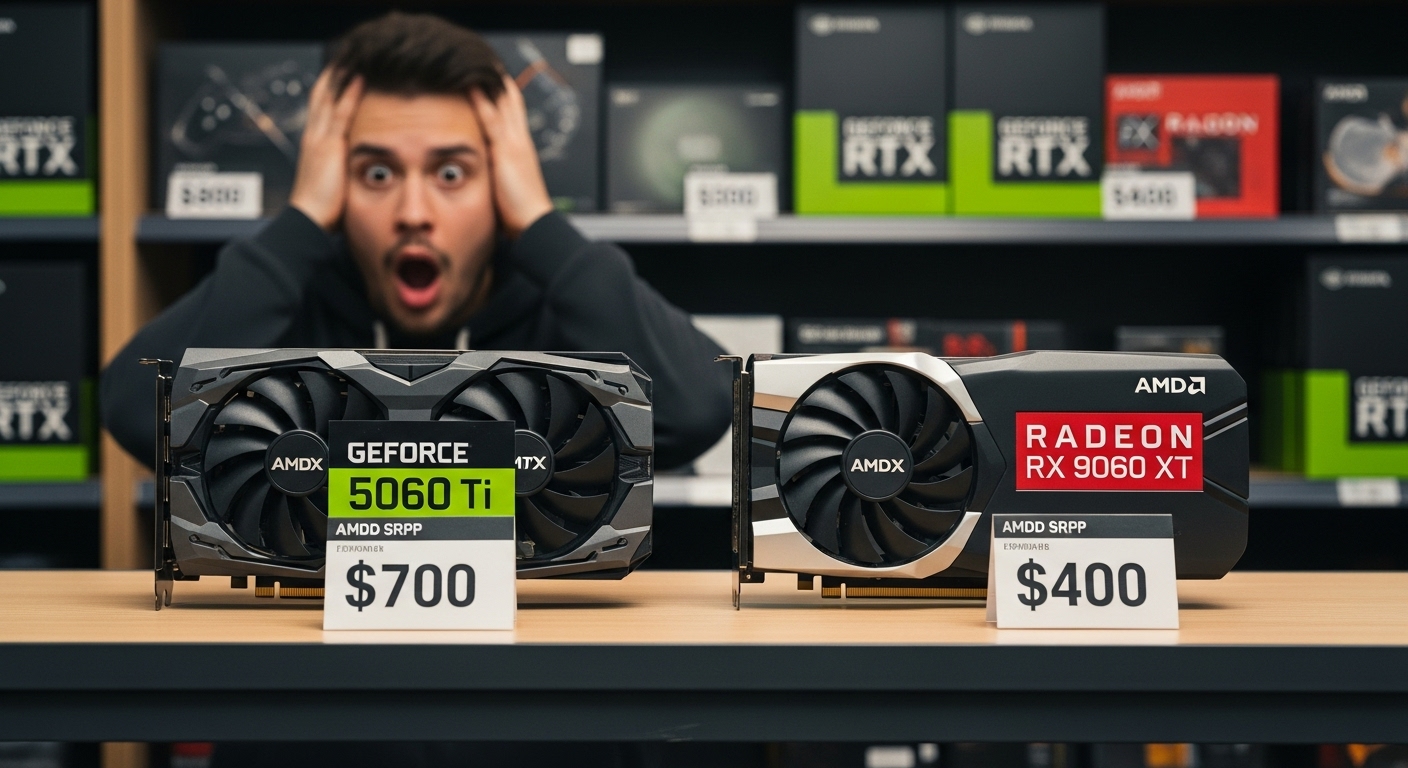 GeForce RTX 5060 Ti 16GB、価格高騰で販売崩壊 ― AMD Radeon RX 9060