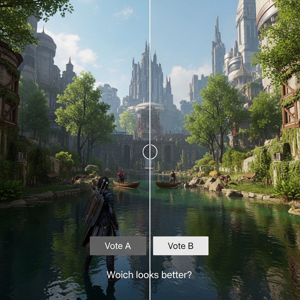 4K解像度でのアップスケーリング技術品質テストを示すPCゲームのスクリーンショット比較