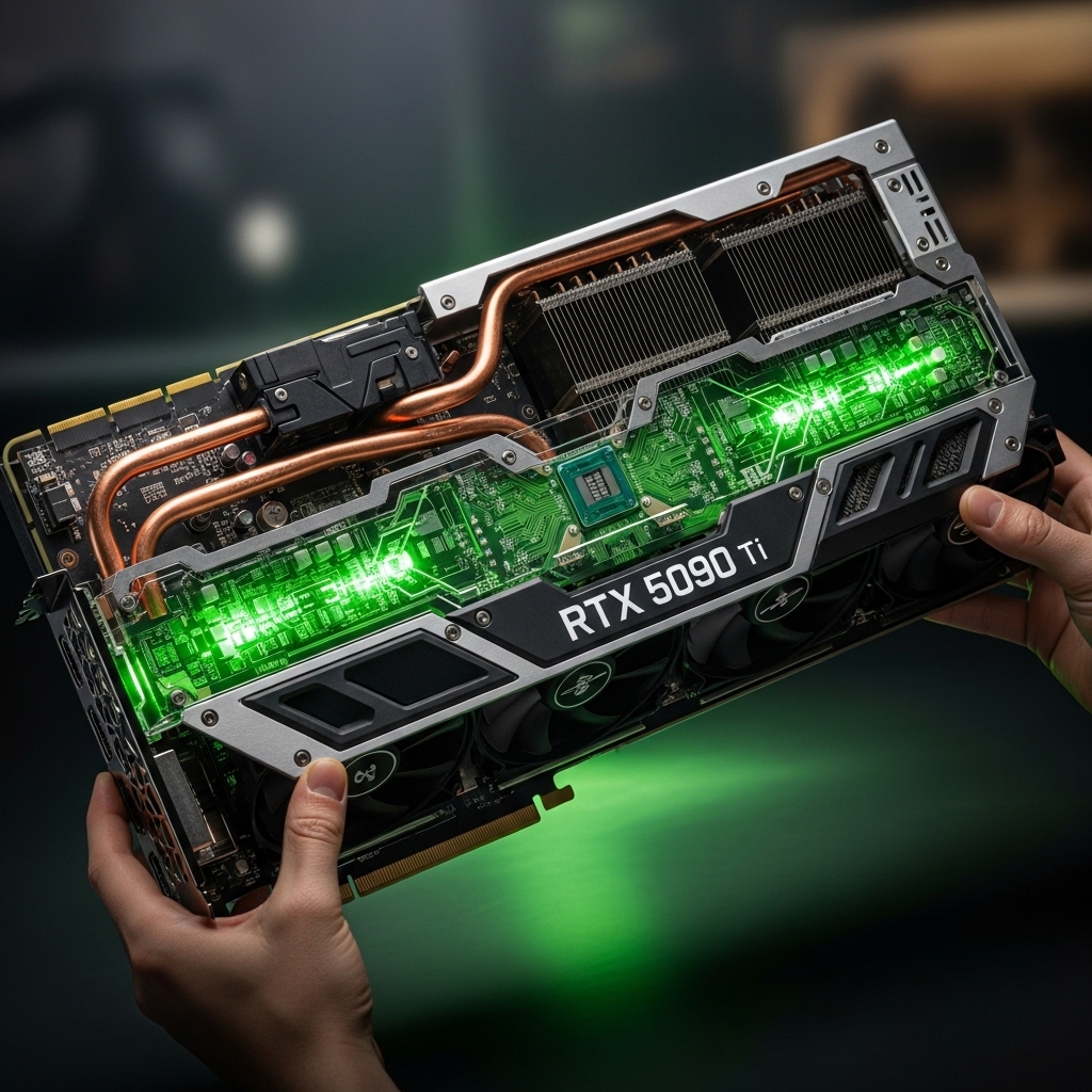 NvidiaのRTX5090 Tiエンジニアリングサンプルプロトタイプ