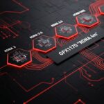 AMDのGPUアーキテクチャ進化図のコンセプト可視化