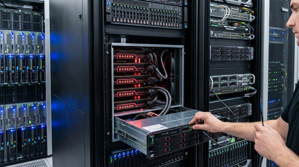 複数のAMD Radeon GPUを搭載したAIワークステーション