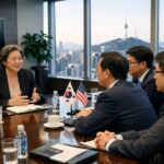 韓国のテック企業幹部と会議するAMDのリサ・スーCEO