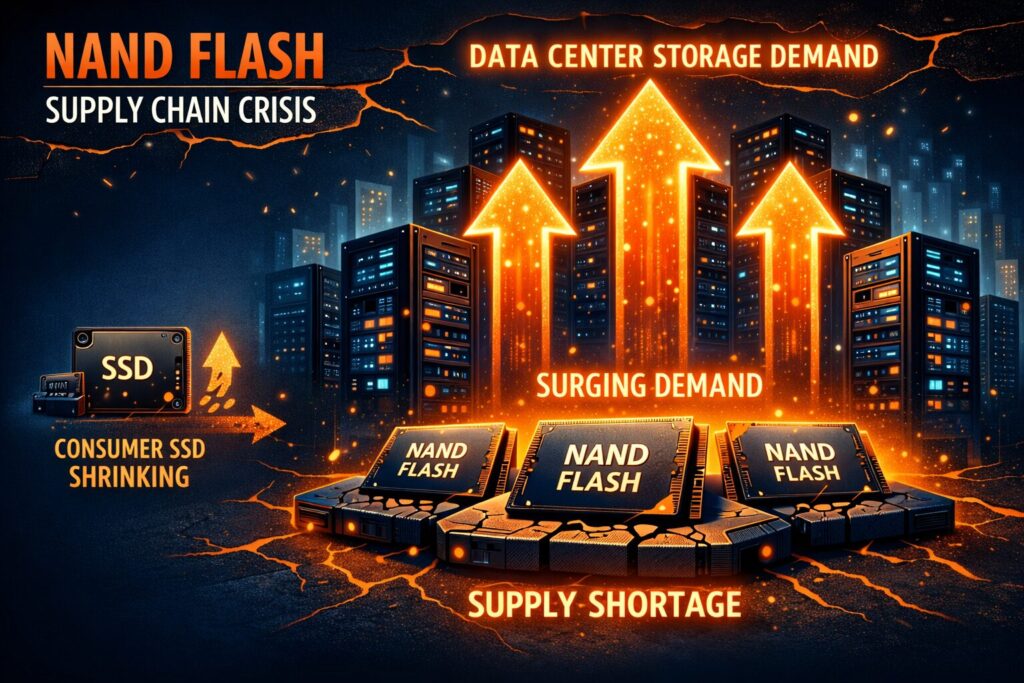 NANDフラッシュ供給危機の抽象的可視化