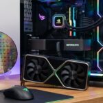 最新のゲーミングPCセットアップに設置されたGeForce RTX 3060グラフィックスカード