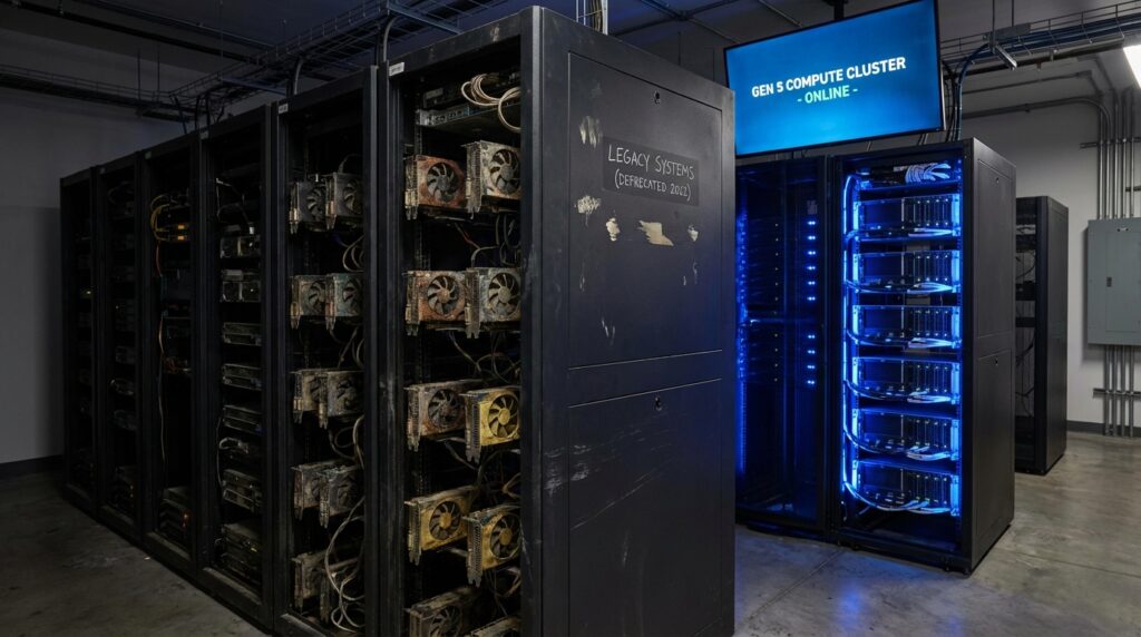 旧世代と新世代のGPUが混在するサーバールーム