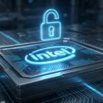 青く発光する次世代IntelデスクトップCPUのコンセプトイラスト