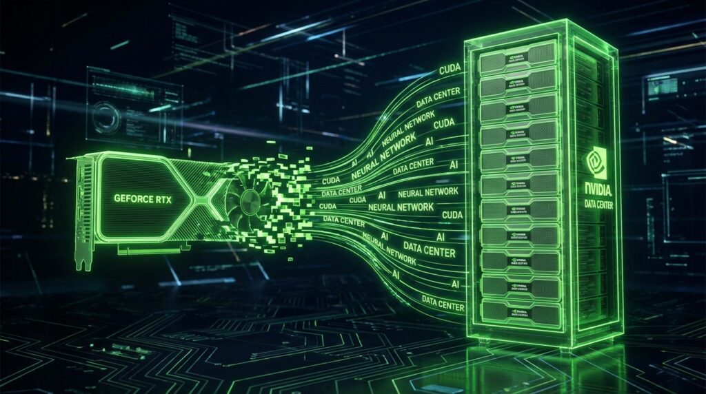 NVIDIAのGeForce GPUが進化するコンセプトイラスト