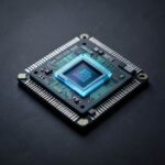 最新デスクトップCPUチップのマクロ撮影