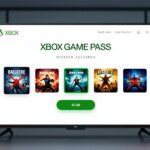 モダンなテレビ画面に映るXbox Game Passのサブスクリプション画面