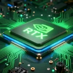 NVIDIAのRTX SparkスーパーチップをイメージしたSFコンセプトアート。