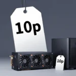 単体GPUの箱に巨大な値札がついている一方、隣のゲーミングPC本体には小さな値札しかついていない対比を描いた概念イラスト