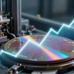 半導体ウェハの生産ラインをイメージした、価格上昇を暗示するヘッダー画像